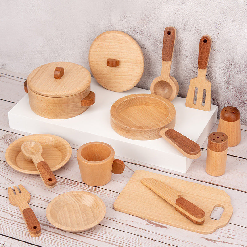 Wooden Wonderland: Deluxe Play Kitchen Set