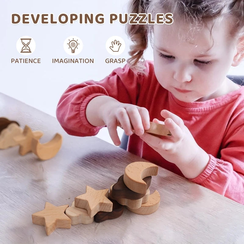 Starry Nights Wooden Puzzle Set