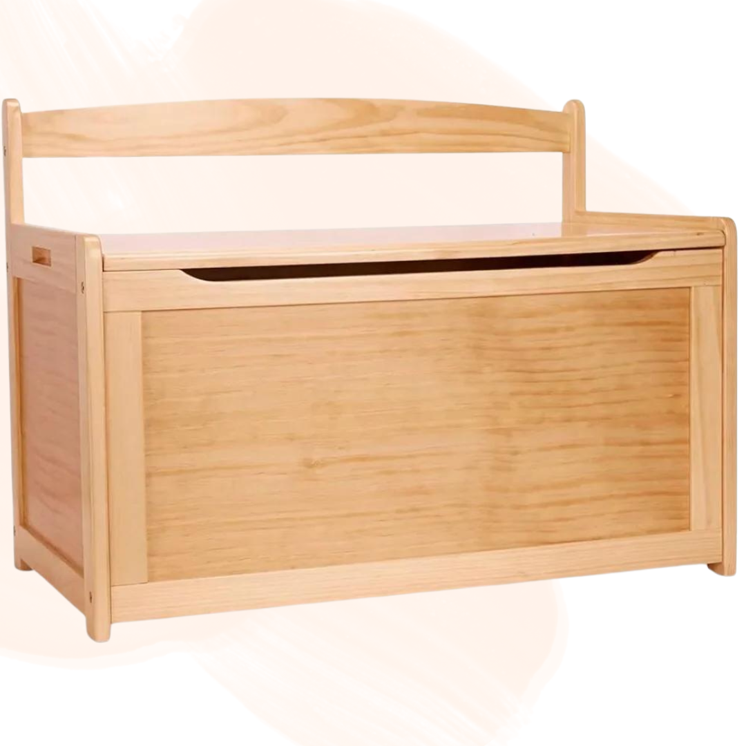 WhimsiChest: Light Wood Toy Box