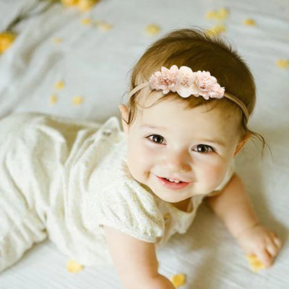 Adorable Trio: Baby Girl Flower Headbands