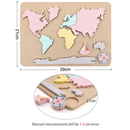 Discover the World: World Map Silicone Puzzle