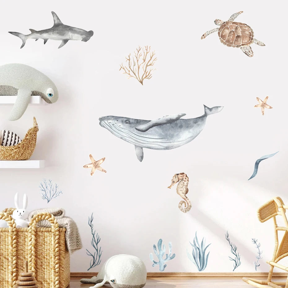 Undersea Adventure: Watercolor Wall Decals