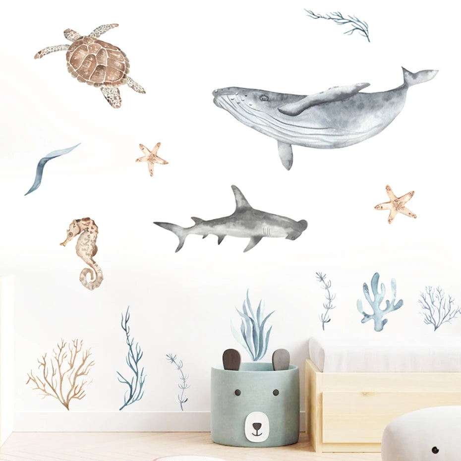 Undersea Adventure: Watercolor Wall Decals