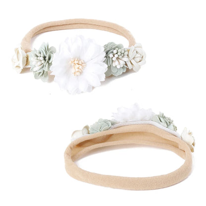 Adorable Trio: Baby Girl Flower Headbands