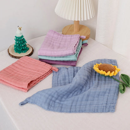 Bamboo Bliss: 5-Piece Organic Cotton Baby Face Towels