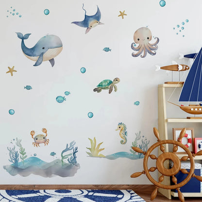 Undersea Adventure: Watercolor Wall Decals