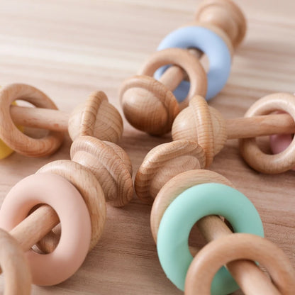 Wooden/Silicone Rattle