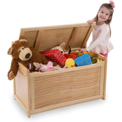 WhimsiChest: Light Wood Toy Box