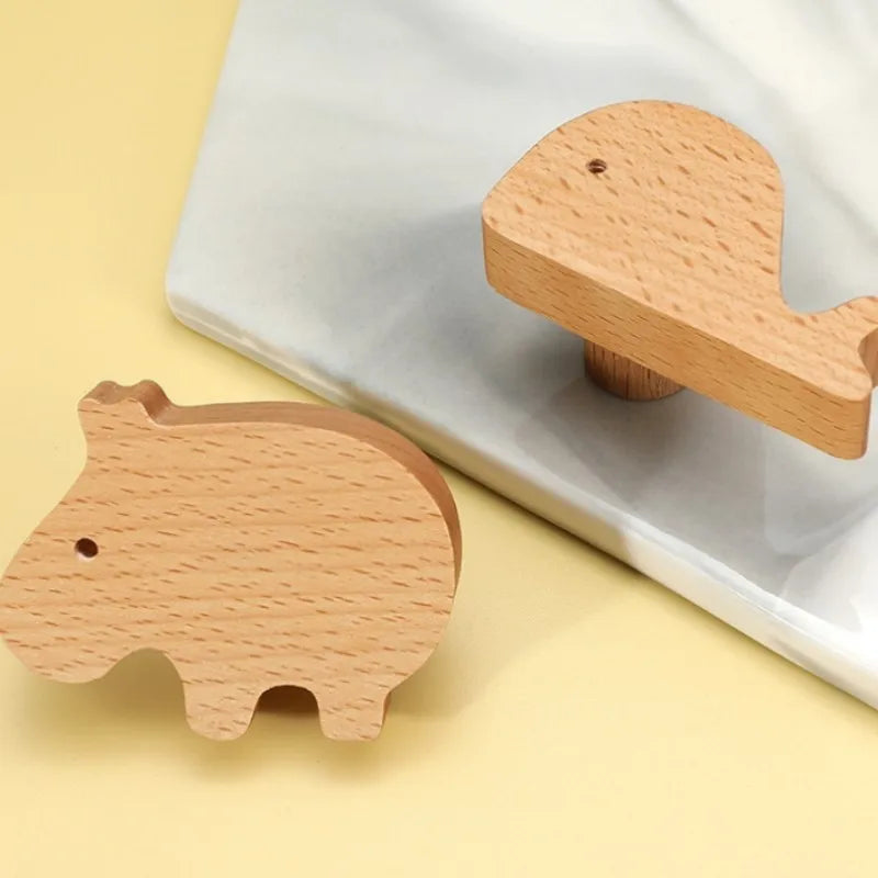 Wooden Animal &amp; Sky Handles/Hooks