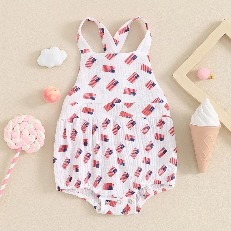 Stars &amp; Stripes Sleeveless Romper