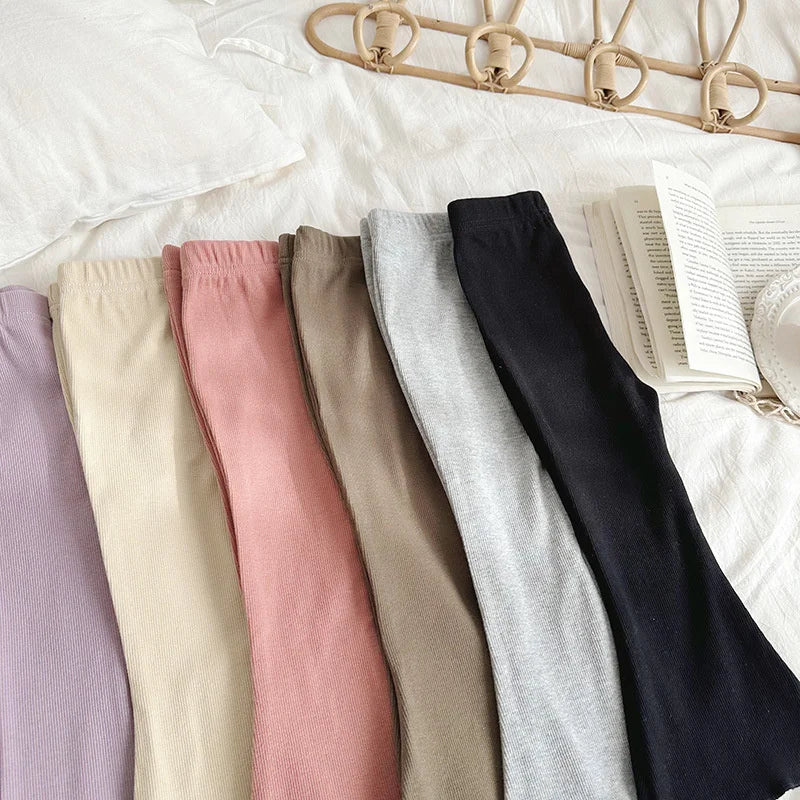 Flare Soft Knit Ankle-Length Pants