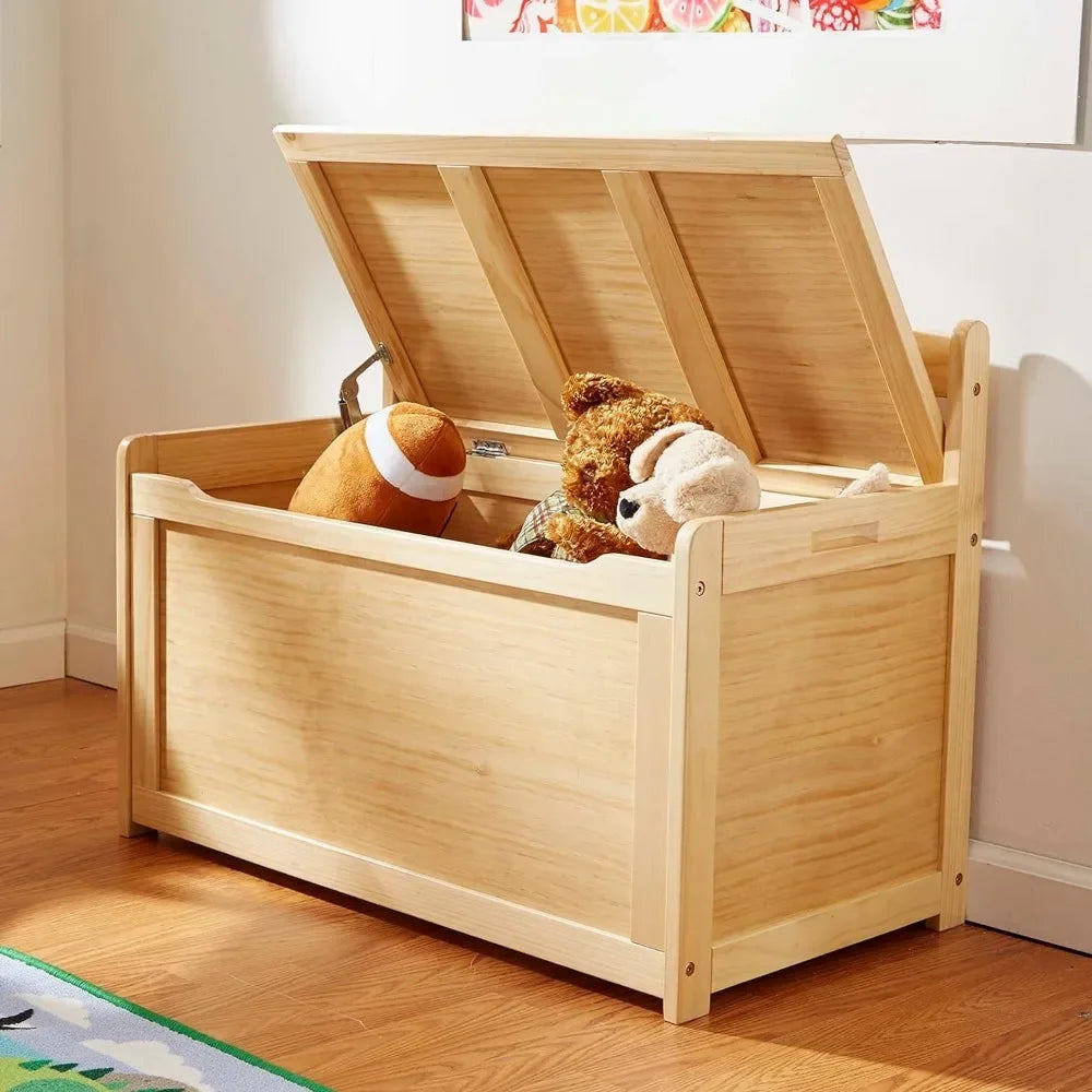 WhimsiChest: Light Wood Toy Box