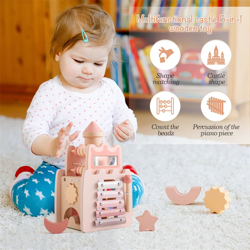 Enchanted Castle: 5-in-1 Multifunctional Montessori Toy