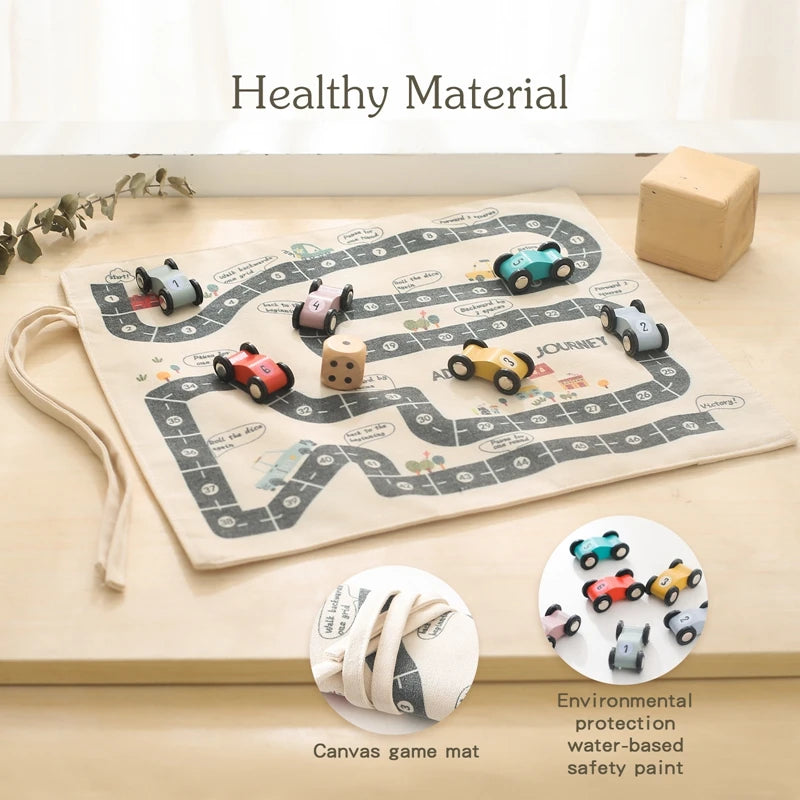 Wooden Cars &amp; Road Map Game