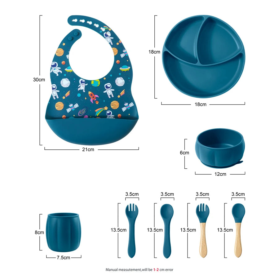 Designed Silicone Feeding Set (8 pcs)