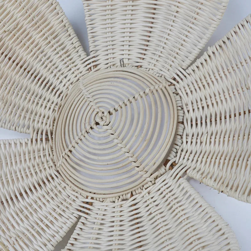 Boho Rattan Daisy Wall Decor