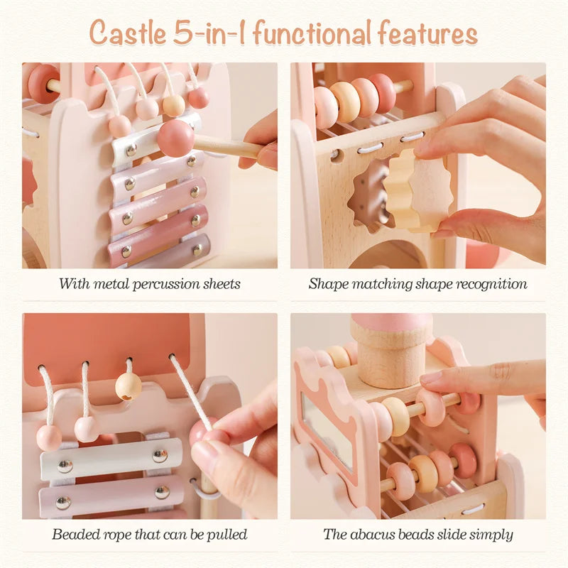 Enchanted Castle: 5-in-1 Multifunctional Montessori Toy