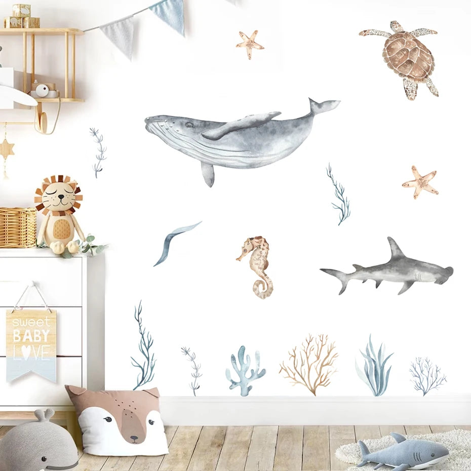 Undersea Adventure: Watercolor Wall Decals