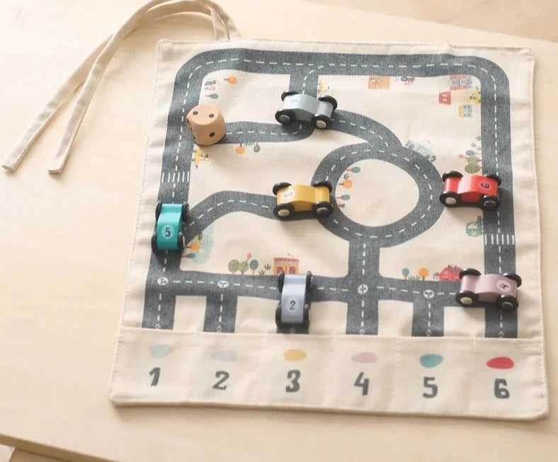 Wooden Cars &amp; Road Map Game