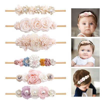 Adorable Trio: Baby Girl Flower Headbands