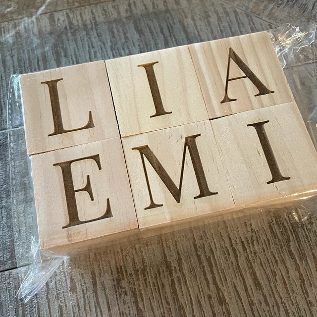 Classic Wooden Letter Blocks for Personalization