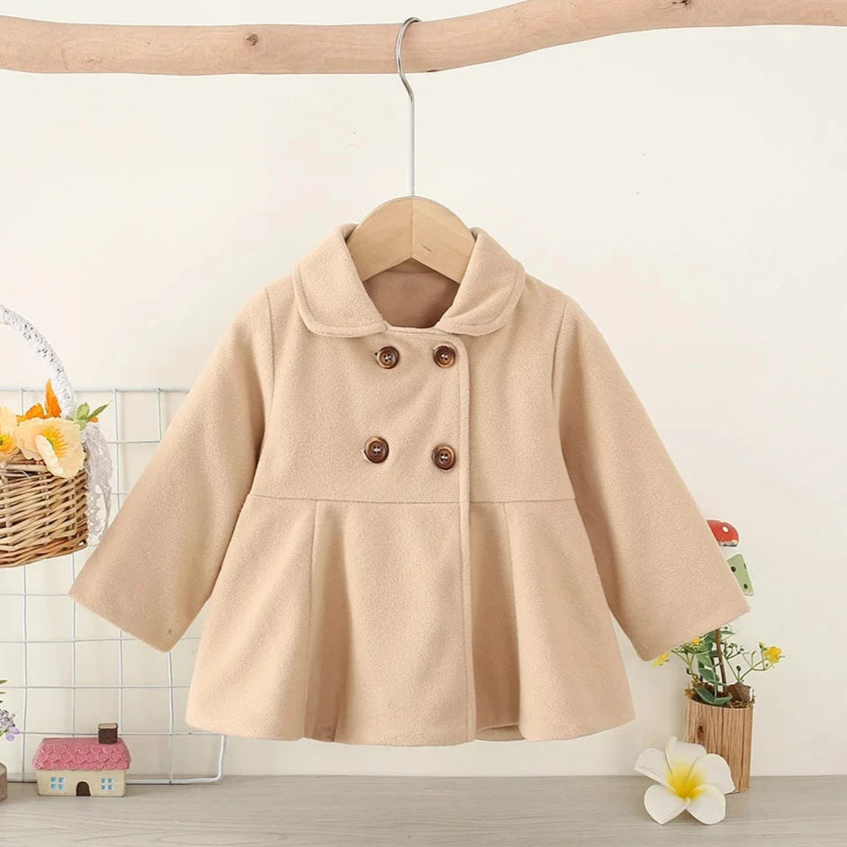 Elegant Blended Wool Coat