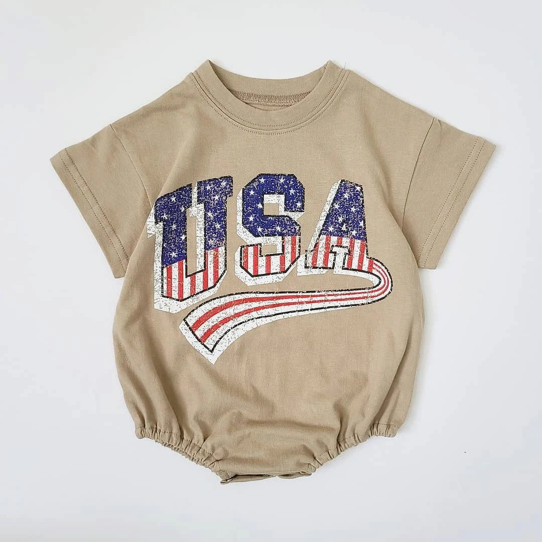 Little Patriot USA T-Shirt Romper