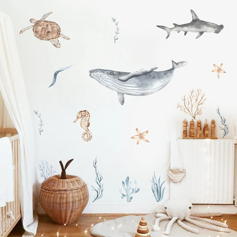 Undersea Adventure: Watercolor Wall Decals