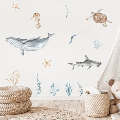 Undersea Adventure: Watercolor Wall Decals